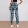 Женские штаны Hippy Floral Design Bedgy Spring Modern Art Print Joggers Женщины хиппи из брюки большие размеры