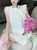 Casual Dresses Summer Floral Cute Dress Women Designer Hook Flower Hollow Fit Mini Female Korean Fashion Regrapp Loose Holiday 2023