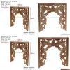 Nouvelles articles niches chinoises Double dragon jeu perle en bois floral sculpté applique en bois sculpteur décale de meubles décoration artisanat d dhhkg