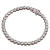 Bracelets de liaison Bracelet en argent sterling des hommes et des femmes Gift d'anniversaire de mariage de Noël scintillant pour l'année Saint-Valentin