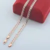 FJ 5mm Women 585 White Rose Gold Color Weaing Braid Bracelet Necklace Set 231221