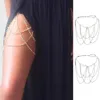 Belts Women Sexy Rhinestone Multi Layers Leg Chain Metal Elastic Thigh Belt Garter Body Jewelry For Club Party Beach Accessory263A