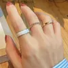 Band Ringe Gold Farbe Runde Öffnung Ringe für Frauen Luxus Unregelmäßigen Einstellbare Finger Zirkon Edelstahl Ring Mode Tren Hochzeit schmuck 231222