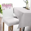 Coperture per sedie per griglie rosa primavera Coperchio farfalla set cucina trattolagamera slipcover decorazioni per la casa sala da pranzo