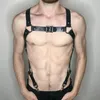 Punk Leather Bra Harness Men Sexy Erotico Belt Body Bondage Harajuku Gothic Suspenders Male Lingerie Shoulder Straps267V