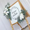 Fiori decorativi 2 pezzi Western Arch Wedding Arch Artificial Roses Benvenuto carte da festa DECORAZIONI Angolo