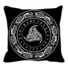 45x45cm svart vit geometri kudde täcker viking talisman pillowcover soffa kuddar dekorativa kast heminredning kuddväska 231221