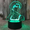 Night Lights USB Eren Erwin Smith Attack On Titan Anime Lamp Table Gift Light As Child Home Living Room Bedroom Decoration Nightli207S