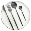 Zestaw 30pcs Zestaw czarnego naczynia obiadowego 304 Zestaw sztućców ze stali nierdzewnej LNIFE FIRK SET DINKT Zestaw Western Matte Silverware T2004241H