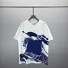 Polos pour hommes Polos Round Round Neck Broidered and Printed Polar Style Summer With Street Pure Cotton T-shirts D34