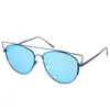 Sunglasses Fashion Simple Metal Frame Men Women Round Design Retro High Quality Goggles Gradient Color