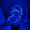 Night Lights 3D Lampa lampada manga Mikasa Ackerman Attack on Titan Anime Figures LED LED RGB Batteria in neon Decor da letto per la camera da letto per Home260E