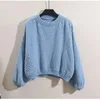 Maglioni femminili Stagione Chenille Pullover sciolta Pullover sciolto a maniche lunghe usura esterni Short All-Matching Gueggiatore