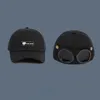 Hat with Goggles Women Summer Personality Glasses Baseball Cap Unisex Sunglasses Male Cap Baseballcap Boys Cap 231221