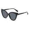 Lunettes de soleil vintage Cat Eye Femmes Men Big Frame Brand Designer Gradient Cateyes Sun Gernes UV400 Femme Leopard