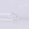 1-5ml Botellas de bolas de óleo esenciales Perfumes transparentes Líquidos de aceite Roll en botellas con rodillo de metal Lwmtn