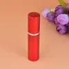 Livraison gratuite 12pcs pompe chaude bouteille de pulvérisateur de parfum vide 5 ml 10ml en aluminium en aluminium anodisé parfum compact mini-bottles de vapeur nqqot