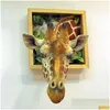 Objets décoratifs Figurines Murd Murd Animal Head girafe scpture buste en latex mousse suspendue pour enfants