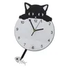 Relógios de parede Relógio Decoração da sala de estar Mute Childing Home de gatinho suspenso