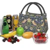 Taschen William Morris Strawberry Thief Muster Isoliert Lunchtasche für Frauen tragbare Vintage Textil Cooler Thermal Bento Box