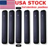 USA STOCK 1ml Vape Pen Stemless Postless Pod Carts Empty Disposable E-cigarette Vaporizers Ceramic Coil Thick Oil Carts Flat Pens Rechargeable 280mah Battery D9