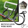 Bicycle Lock Wire Rope Wire Cycling Strong Steel Cable Equipment Cable Steel Mountain Lock Riding Road Bicycle Portable U6B5 231221