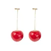 Accessori del lampadario penzolanti per le donne orecchini di ciliegia rossa per donne Dichiarazione di frutta Dangle Earring Wedding Party Korean Sweet Jewelry Gift Mujer 231222