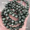 En gros naturel 10 mm une séraphinite lisses lisses en vrac pour faire des bijoux BRACET DE COCHE DE DIY MIKUBEADS 231221