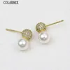 Dingle ljuskronor 10 par zirkoniumkulform örhängen metalliska pärlor pärlor design eleganta kvinnor present mode smycken 30852 231222