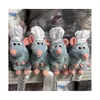 Animaux en peluche en peluche 10cm Cuisine souris King Doll Dol Tot tissu Cadeau d'anniversaire pour les hommes et les femmes avec des aimants pour s'asseoir sur des chaussures Drop D Dhigo