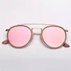 Modedesigner solglasögon klassiska dubbla bridge mens solglasögon pumk solglasögon uv skyddslinser vintage glasögon med topp 268y
