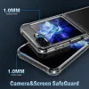 Samsung Galaxy Z Flip5를위한 매우 명확한 간단한 디자인 휴대 전화 케이스 5G 2mm 아크릴 1.8 mm TPU Hybrid Transparent Deall Slim Shopproof Cover