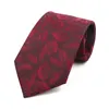 Bow Ties Design Red Blue Brown Men Flower Leaves Pattern High Quality Jacquard Weave For Party Wedding Unique Accessories