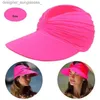 Visores 2022 NUEVO Summer Beach Beat Big Visor Sun Hats para mujeres Protección UV al aire libre Top vacío Béisbol CL231218