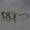 Solglasögonramar Jacques Retro Glasögon ramar Män toppkvalitetsdesigner Optiska glasögon Myopia Läser kvinnor Recept Clear Eyewear