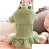 Vêtements pour chiens mignon robe de mariée de mariée chat jupe de petite jupe pour les petites filles en coton d'été