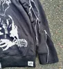 Erkek Hoodies Sweatshirts y2k Vintage Gotik Thunder Mektubu Baskı Siyah fermuarlı Hoodie Erkekler ve Kadınlar İçin Kişiselleştirilmiş Kumbası Fermuar Günlük Ceket T231222