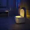 Capteur de mouvement LED Toilet de nuit Lumière 7 couleurs modifiables du corps humain induction lampe de nuit Salle de nuit imperméable la lampe de nuit 300q