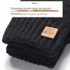 Wholesale Fleece Lined Fashion Warm Black Cable Knitted Winter Touch Screen Gloves 231222