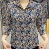 Women's T Shirts Vintage Women Summer 3/4 Sleeve Floral T-Shirt Versatile Fashion Age Reducing Casual Female Clothing Loose Tops 2023