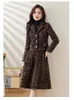 Two Piece Dress Winter Woolen Skirt Suit Women Elegant Korean Thicken Warm Plaid Fashion Short Blazer Casual Evening Party 2-Piece Set