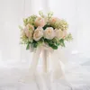 Fleurs décoratives 1PCS Style coréen Artificial Flower Bride Bridesmaid Wedding Bouquet Ornements Pographie Accessoires de décoration Cadeau