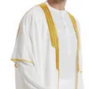 Vêtements ethniques Muslim Mens Robe Jubba Thobe Ramadan Eid Oversize Kimono Saudi Arabie à manches courtes