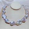 Large quantity of AAAA 1520mm South China Sea natural white BAROQUE pearl necklace with 14K gold buckle 231221