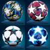 Pro Soccer Ball Officiell storlek 5 Tre lager slitage Rsistant Hållbar mjuk PU -läder Sömlös lag Match Group Training Game 231221