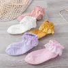 Chaussettes de petite fille de printemps automne chaussette bébé en dentelle en dentelle en coton