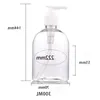 USA 300ML 500ML PET SANITIZER BOTTLE PELDING HAND WASH BOTTLES PLASTION SHAMPOO PUMP CONTERER無料海上輸送