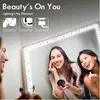 Remsor 13ft/4m LED Vanity Mirror Lights Kit Bendable Inget behov av att klippa flexibel stripljusbordsuppsättning med dimmer och strömförsörjningsspegel nr