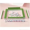 ألغاز ألعاب Mini Mahjongs Game Set 144pcs Tile Classic Chinese Dominos Travel Pink 230621 Drop Droviour Toys Dhu5i