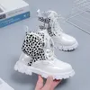 Boots Kids Fashion Patent Leather Girl Shoes British Style Ankle Non-Slip Single Princess Short